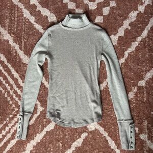 Free people light gray long sleeve mock neck